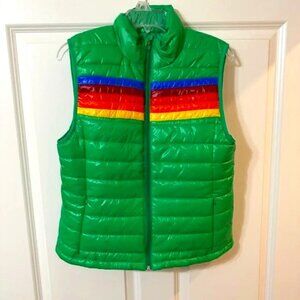 TCEC Rainbow Puffer Vest, Women’s Small TCEC NWT